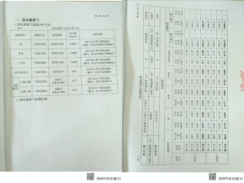 凯时尊龙人生就是博印务有限公司有机废气处置设施废气监测报告