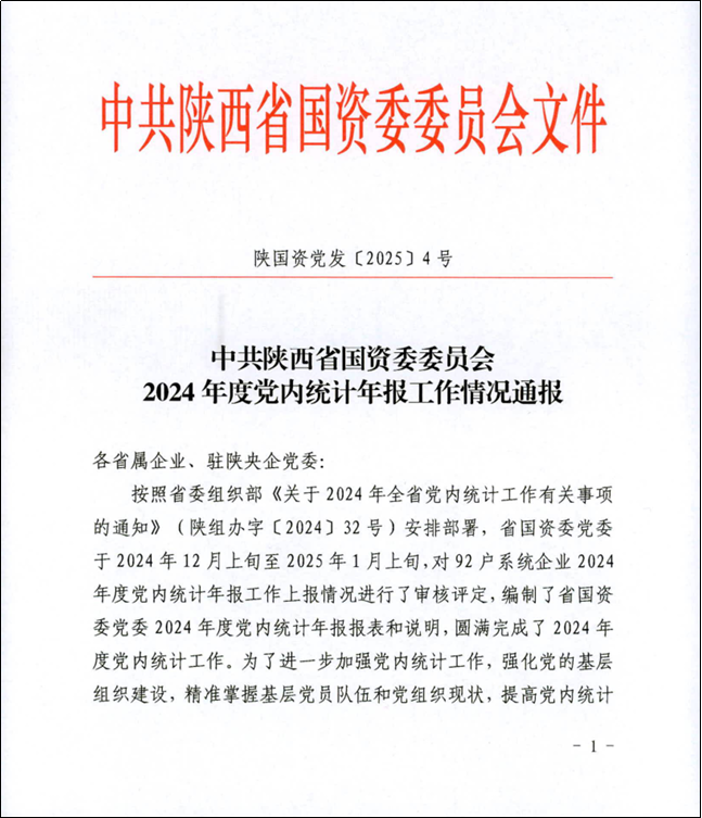 精析党内统计年报 赋能金叶党建高质量发展 集团公司党委2024年度党内统计年报工作荣膺佳绩